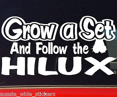 $6.90 • Buy For HILUX Stickers 4x4 Ute Funny Car Accessories GROW 200mm For Toyota