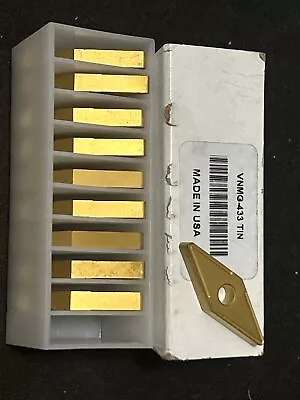 Qty. 10 Micro Metal VNMG 433 TiN Carbide Turning Profiling Inserts. VNMG220412 • $39