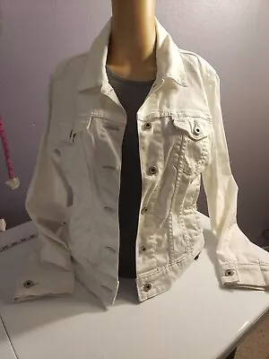 £97.83 • Buy Woman's LEVI White Classic Denim Jacket Large