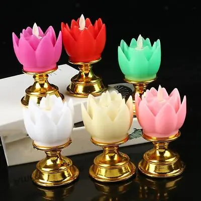£11.30 • Buy Lotus Lamp Battery Operated Creative Buddha For Outdoor Decorative Worship