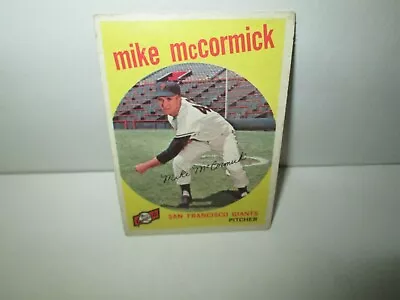 MIKE MCCORMICK 1959 Vintage Topps Baseball Card #148 SAN FRANCISCO GIANTS VG • $3.99