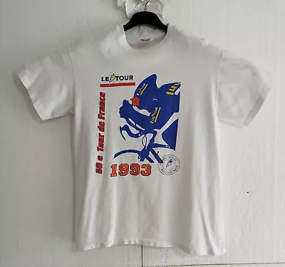 80 Le Tour De France 1993 T-shirt Vintage Hanes Top Official Cycling 90s Smaller • $40