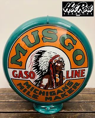 MUSGO Reproduction 13.5  Gas Pump Globe - (Green Body) • $175