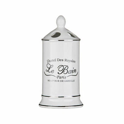 £8.95 • Buy Le Bain White Ceramic Free Standing Toothpaste Toothbrush Holder Rack Organiser