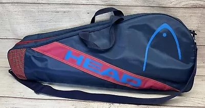 Vintage Head Tennis Bag Dual 2 Racket Case Cover Head Pro Team Blue Pink 90s • $34.99