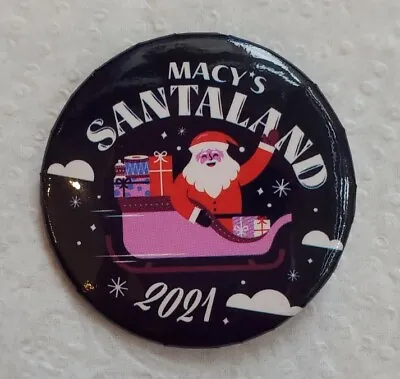 Macy's Department Store Christmas Santa Claus Land Santaland Button Pin 2021 • $3.99