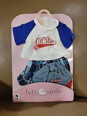RARE Manhattan Toy Baby Stella Outfit - Ball Park Fun  - 3 Piece 12M+ NIP • $15