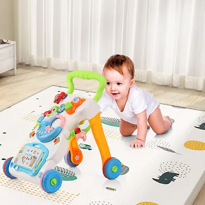 3-in-1 Baby Walker Sit-to-Stand Height Adjustable Learning Walker Kids Toy • $29.49