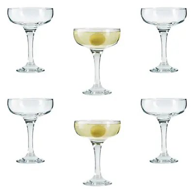 £17.95 • Buy Martini Cocktail Glasses. Champagne Coupe Saucers (Set Of 6).  200 Ml.