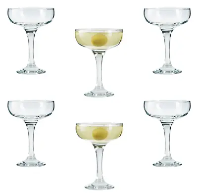 Martini Cocktail Glasses. Champagne Coupe Saucers (Set Of 6).  200 Ml. • £21.95