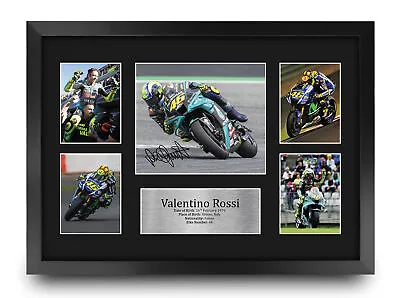 Valentino Rossi A3 Framed Printed Autograph Display For Superbikes MotoGP Fans • $36.98