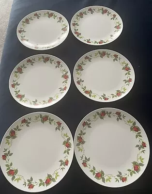 Vintage Melaware Melmex Floral Roses Side Plates X6 EXCELLENT CONDITION 8.5” • £14.99