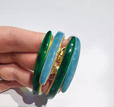 Vintage Original By Robert Blue Green Enamel Bracelet  • $25