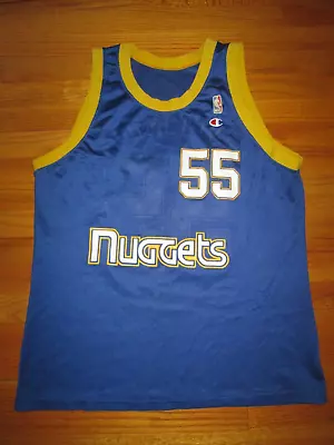 DIKEMBE MUTOMBO Vtg 1990's Denver Nuggets CHAMPION Rookie ? Jersey Away Size 48 • $99.99