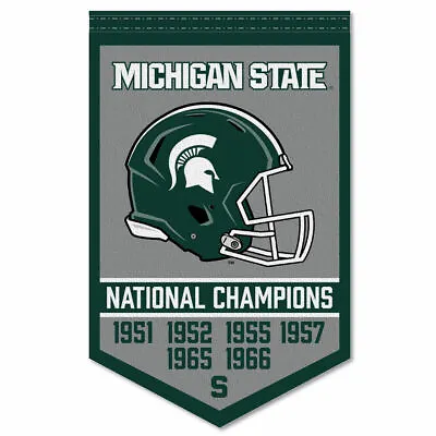 Michigan State Spartans Football National Champions Banner Flag • $18.95