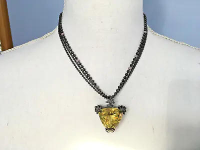 MCL (Mathew Campbell Laurenza) Citrine And Enamel Necklace • $475