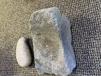 Native American 13” X 6” X 8.5” Mano Metate Grinding Stone (46.5 Pounds Total) • $325