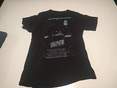 $4.99 • Buy Star Wars The Empire Strikes Back Darth Vader Poster T Shirt Sz MED Jedi Movie 