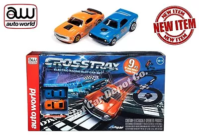 CrossTrax Road Course 9' Slot Race Set '70 Mustang & '70 Cuda SRS351 • $99.95