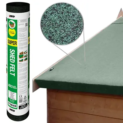 IKO Super Shed Felt | Green 8m X 1m | Garden Roofing Felt Bitumen Roof Sheet • £46.99