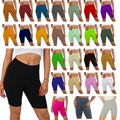 Ladies Womens Cycling Shorts Dancing Yoga Gym Active Casual Shorts Uk Sizes 8-24 • £6.49