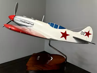 MiG 3 RUSSIA USSR Mahogany Wood Scale Model Desk Aircraft Plane VERY BIG  - RARE • $109.99