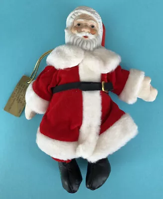 Vintage 1984 Dakin Plush Santa Clause Porcelain Face 7 Inch With Tag • $9.99