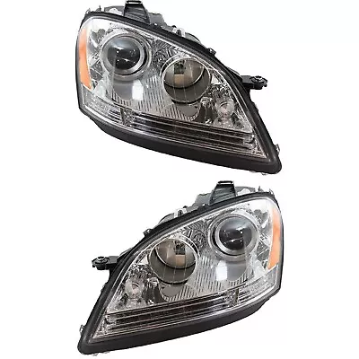 Headlight Set For 2006-2007 Mercedes Benz ML350 ML500 ML320 ML63 AMG With Bulbs • $264.57