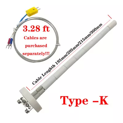 NEW High Temperature Type K Thermocouple Core Ceramic Kiln Probe 2372°F • $9.28