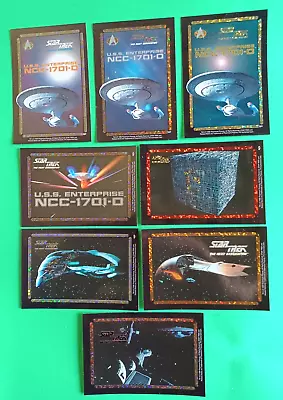 $7.99 • Buy 1996 Peninsula Vending Star Trek Stickers Lot Of 8 Ships Enterprise Borg Qube +
