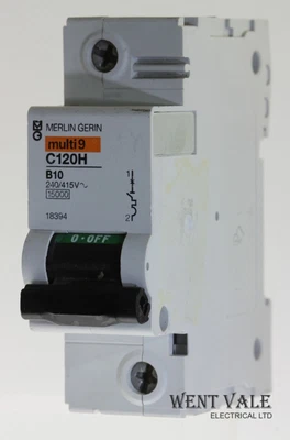 £23.50 • Buy Merlin Gerin Multi 9 - 18394 - C120H B10 - 10a Type B Single Pole Heavy Duty MCB
