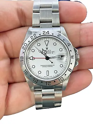 Rolex Explorer II White Dial 40mm Oyster Steel Date Gmt Automatic 16570 • $7199