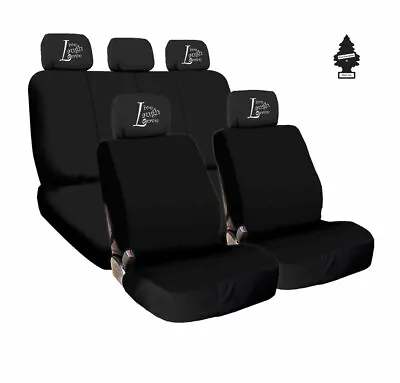 $39.57 • Buy For VW Black Fabric Car Truck SUV Seat Covers Full Set Live Laugh Love