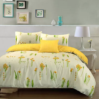 £22 • Buy 100%Cotton Duvet Cover Quilt Bedding Set Soft Cosy Single Double Super King Size