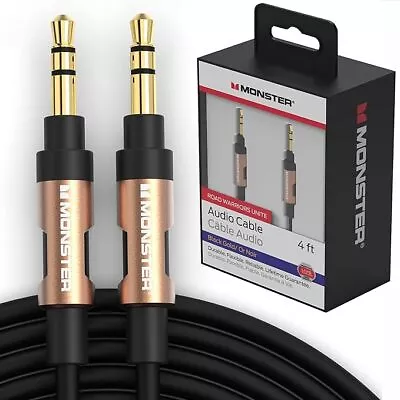 Monster Male To Male Aux Cord Premium 3.5mm Audio Cable • $18.99