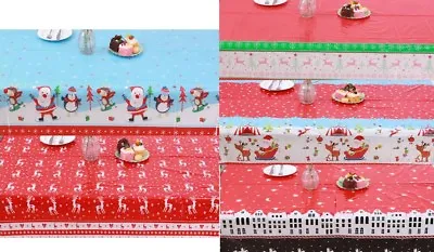£2.99 • Buy Disposable Christmas Tablecloth Wipe Clean Table Cloths Cover