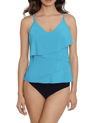 Magicsuit Solid Chloe Tankini Pool Blue (Aqua) Size 12 $120 • $39