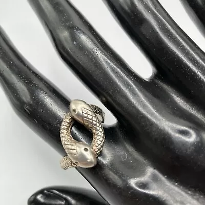 Vintage Southwest 925 Sterling Silver Serpent/ Snake Ring. Size 7.75. Grams 5.7 • $10.50