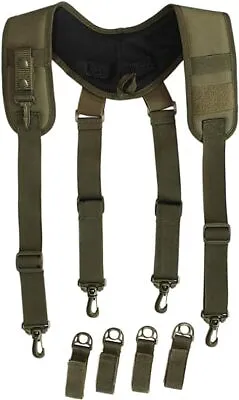 Tactical Suspenders For Duty Belt Harness Police Suspenders Tool Belt Suspenders • $21.68