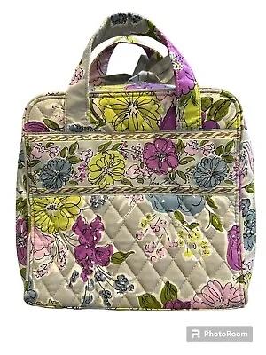 Vera Bradley Watercolor Floral Gray Travel Organizer Cosmetic Tech Case Bag  • $9.99