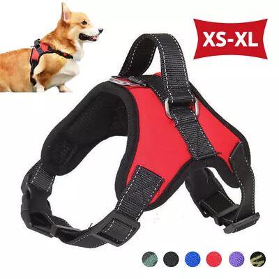 No Pull Dog Pet Harness Adjustable Control Vest Dogs Reflective XS S M Large XL • $9.80