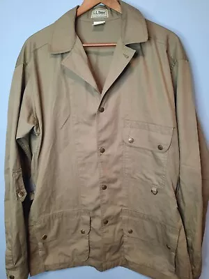 L.L. Bean Men's Vintage Field Jacket Large-Tall Lightweight Utility Coat Khaki • $25