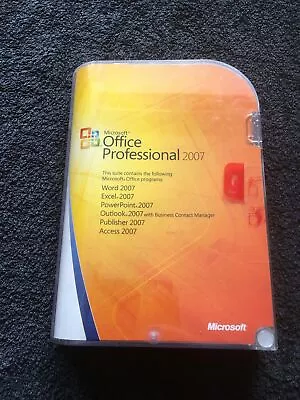 Microsoft Office 2007 Professional Word Excel Outlook NEW And SEALED • £115