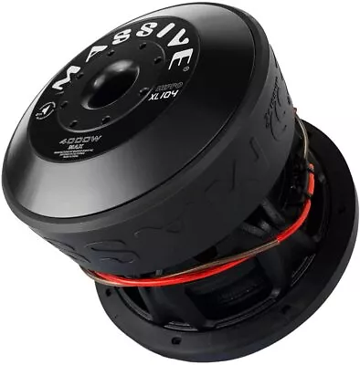 New Massive Audio HIPPO XL 104 2000 Watt RMS 10  Dual 4 Ohm Car Audio Subwoofer • $314.99