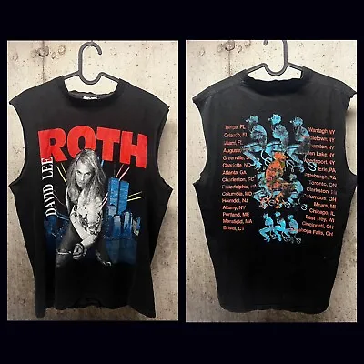Vintage 1991 David Lee Roth Tour T-shirt L Brockum Van Halen Rare Twin Towers • $75