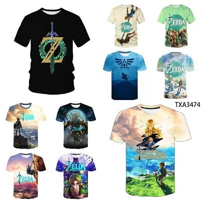 Legend Of Zelda T-shirt Unisex Men Boys Kids T-shirt Short Sleeve Tee Top Gift • £9.58
