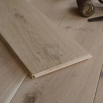 190mm Wide Oak Floorboards - Natural Engineered Wood Flooring - Unfinished ECH1 • £2.49