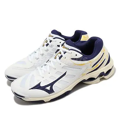 Mizuno Wave Voltage White Blue Men Sports Volleyball Shoes Sneakers V1GA2160-43 • $94.99