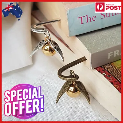 $7 • Buy New Style Golden Snitch Bookmark Harry Potter Whistle Wings Metal Bookmark AU 
