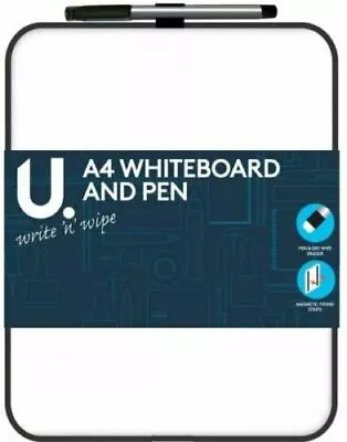 £3.49 • Buy A4 Dry Wipe Magnetic Whiteboard Mini Office Notice Memo White Board Pen & Eraser
